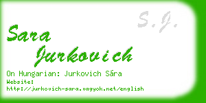 sara jurkovich business card